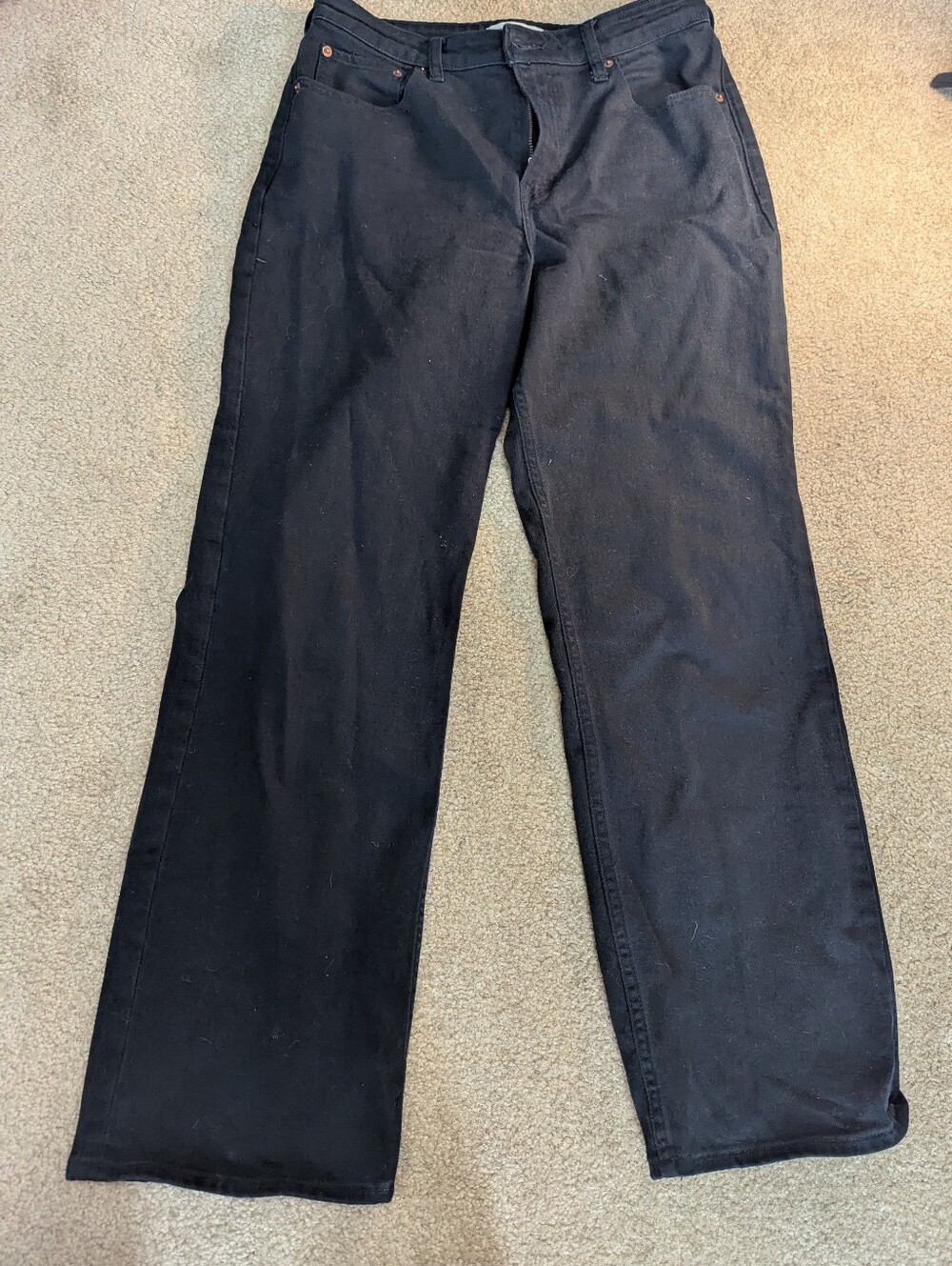 Abercrombie & Fitch Curve Love 90's High Rise Relaxed Jeans — Black